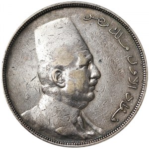 Ägypten, Königreich, Fuad I (1340-1355 AH) (1922-1936 AD), 20 Piaster 1923