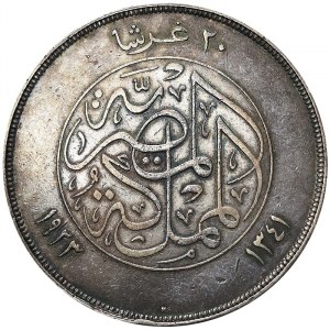Egypt, Kingdom, Fuad I (1340-1355 AH) (1922-1936 AD), 20 Piastres 1923