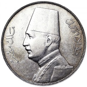 Egypt, Kingdom, Fuad I (1340-1355 AH) (1922-1936 AD), 20 Piastres 1933