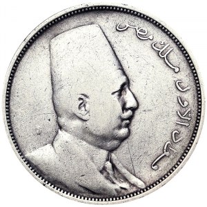 Egypt, kráľovstvo, Fuad I. (1340-1355 AH) (1922-1936 AD), 10 Piastres 1923