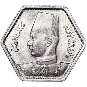 Egypt, kráľovstvo, Farouk (1355-1372 AH) (1936-1952 AD), 2 Qirsh 1944