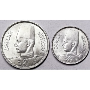 Ägypten, Königreich, Farouk (1355-1372 AH) (1936-1952 AD), Los 2 Stk.