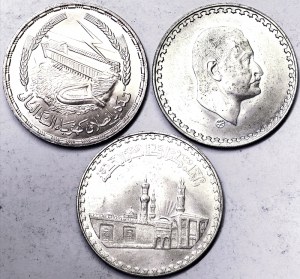 Ägypten, Vereinigte Arabische Republik (1378-1391 AH) (1958-1971 n. Chr.), Los 3 Stück.