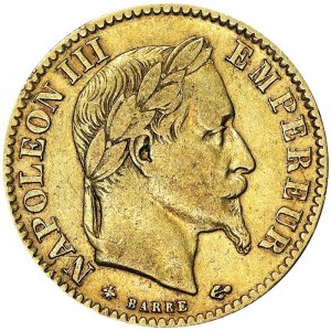 France, Napoleon III (1852-1870), 10 Francs 1868, A Paris