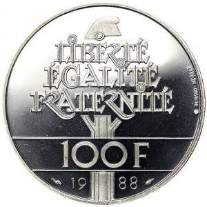 Francia, Quinta Repubblica (1959-data), 100 franchi 1988, Parigi