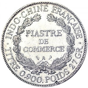 Indochine française (Cambodge, Laos, Vietnam) (jusqu'en 1954), Piastre De Commerce 1908, A Paris