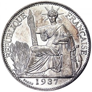 Francúzska Indočína (Kambodža, Laos, Vietnam) (do roku 1954), 20 centov 1937, A Paris