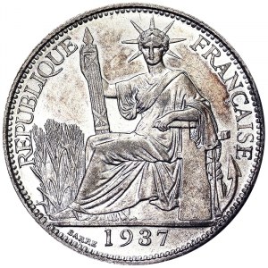 Francouzská Indočína (Kambodža, Laos, Vietnam) (do roku 1954), 20 centů 1937, A Paris