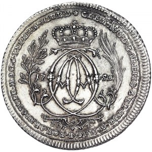 Nemecko, Bavorsko, Clemens August von Bayern (1732-1761), 1/2 Taler 1750, Norimberg