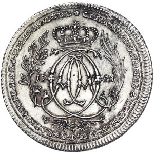 Německo, Bavorsko, Clemens August von Bayern (1732-1761), 1/2 Taler 1750, Nürnberg