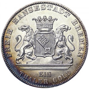 Nemecko, Brémy, mesto, Taler 1865