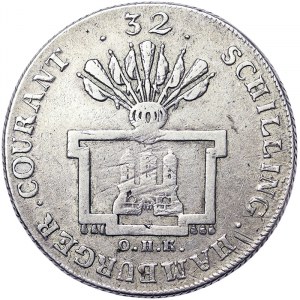 Germania, Hamburg, Città, 32 Schilling 1794