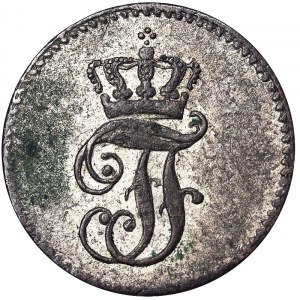 Allemagne, Mecklenburg-Schwerin, Friedrich Franz II (1842-1883), 3 Pfennig 1845