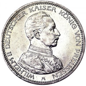 Germany, Prussia, Wilhelm II (1888-1918), 5 Mark 1913, A Berlin