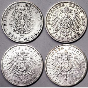 Nemecko, Prusko, Lot 4 ks.
