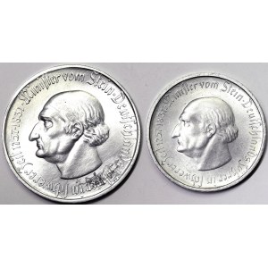 Allemagne, Westphalie, émission de la banque de Provence, lot de 2 pièces.