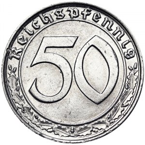 Allemagne, TROISIÈME REICH (1933-1945), 50 Reichspfennig 1938, A Berlin