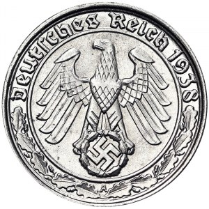 Germany, THIRD REICH (1933-1945), 50 Reichspfennig 1938, A Berlin