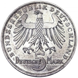 Germany, FEDERAL REPUBLIC (1948-date), 5 Mark 1955