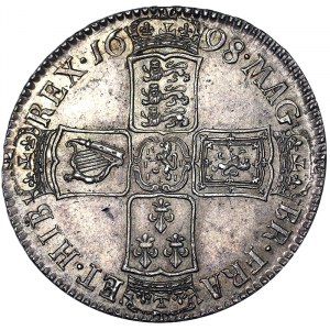 Grande-Bretagne, Royaume, Guillaume III (1694-1702), 1/2 Couronne 1698