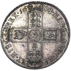 Velká Británie, království, William III (1694-1702), 1/2 koruny 1698