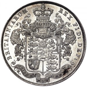 Velká Británie, království, Jiří IV (1820-1830), 1/2 koruny 1829, Londýn