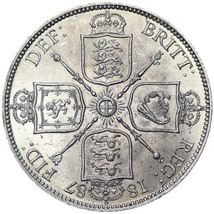 Großbritannien, Königreich, Victoria (1837-1901), Florin 1887, London