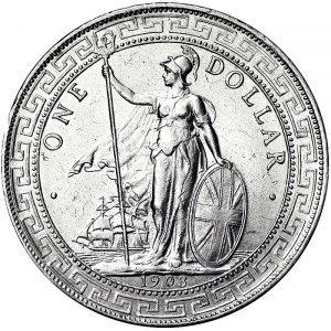 Veľká Británia, kráľovstvo, Edward VII (1901-1910), obchodný dolár 1903, Bombaj