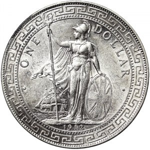 Veľká Británia, kráľovstvo, George V (1910-1936), obchodný dolár 1912, Bombaj