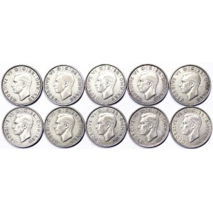 Grande-Bretagne, Royaume, George VI (1936-1952), Lot 10 pcs.