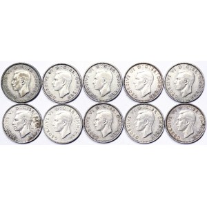 Großbritannien, Königreich, George VI (1936-1952), Lot 10 pcs.