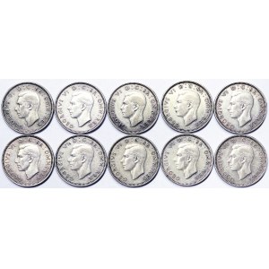 Großbritannien, Königreich, George VI (1936-1952), Lot 10 pcs.