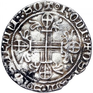 Grécko, križiacke mince, Rhodos, Raymond Bérenger (1365-1374), Gigliato n.d., Rhodos