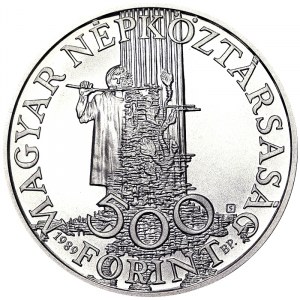 Ungheria, Repubblica, Repubblica Popolare (1949-1989), 500 fiorini 1989, Budapest