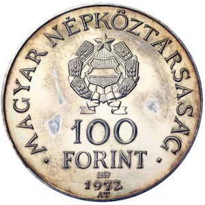 Ungheria, Repubblica, Repubblica Popolare (1949-1989), 100 fiorini 1972, Budapest