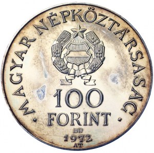 Maďarsko, republika, ľudová republika (1949-1989), 100 forintov 1972, Budapešť