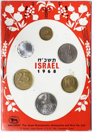 Izrael, Republika (od 1948 r.), zestaw próbek z 1968 r.