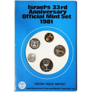 Israel, Republic (1948-date), Piedfort Proof Set 1981