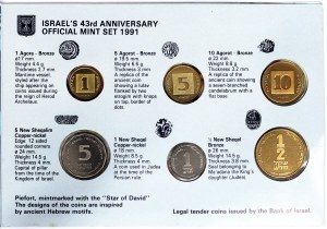 Israël, République (1948-date), série de preuves de Piedfort 1991
