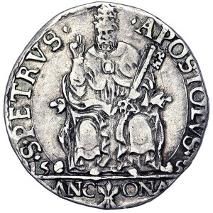 Italské státy, Ancona, Paolo IV (1555-1559), Testone b.d., Ancona