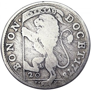 Stati Italiani, Bologna, Pio VI (1775-1799), Lira da 20 Bolognini 1778, Bologna