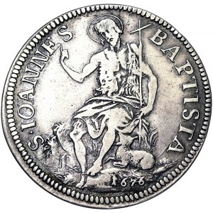États italiens, Florence, Cosimo III de' Medici (1670-1723), Testone 1676, Florence