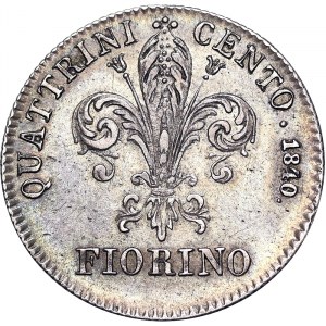 Państwa włoskie, Florencja, Leopoldo II (1824-1859), Fiorino 1840, Florencja