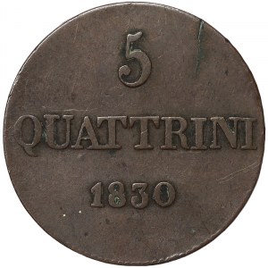 Italienische Staaten, Florenz, Leopoldo II (1824-1859), 5 Quattrini 1830, Florenz