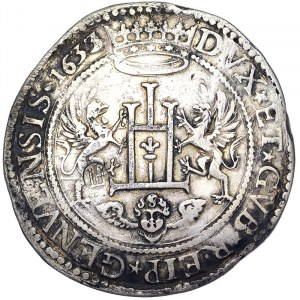 Italské státy, Janov, Republika Biennial Doges II Period (1541-1637), Da 2 Scudi Larghi 1633, Janov
