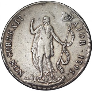 Italienische Staaten, Genua, Republik Biennale Dogen Phase III (1637-1797), 8 Lire 1795, Genua