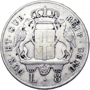 Italské státy, Janov, Dóžecí republika III. fáze (1637-1797), 8 lir 1796, Janov