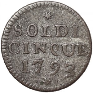 Italské státy, Janov, Dóžecí republika III. fáze (1637-1797), 5 Soldi 1793, Janov