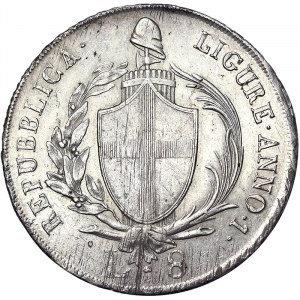 Talianske štáty, Janov, Ligúrska republika (1798-1805), 8 Lire 1798, Janov