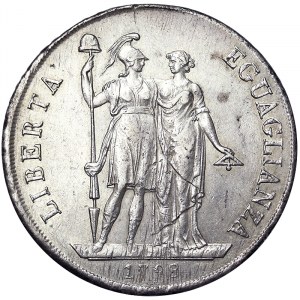 Italienische Staaten, Genua, Ligurische Republik (1798-1805), 8 Lire 1798, Genua